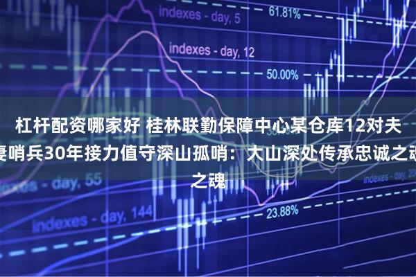 杠杆配资哪家好 桂林联勤保障中心某仓库12对夫妻哨兵30年接力值守深山孤哨：大山深处传承忠诚之魂