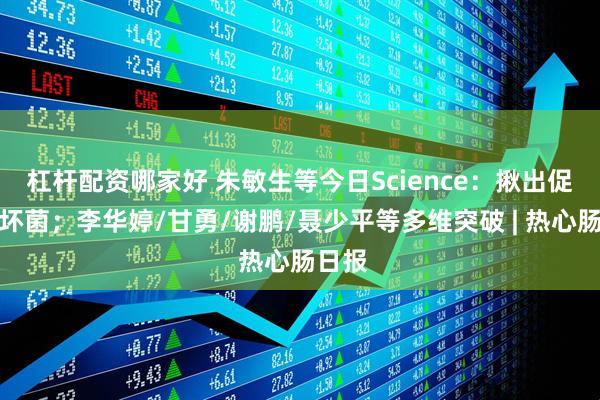 杠杆配资哪家好 朱敏生等今日Science：揪出促肠炎坏菌；李华婷/甘勇/谢鹏/聂少平等多维突破 | 热心肠日报